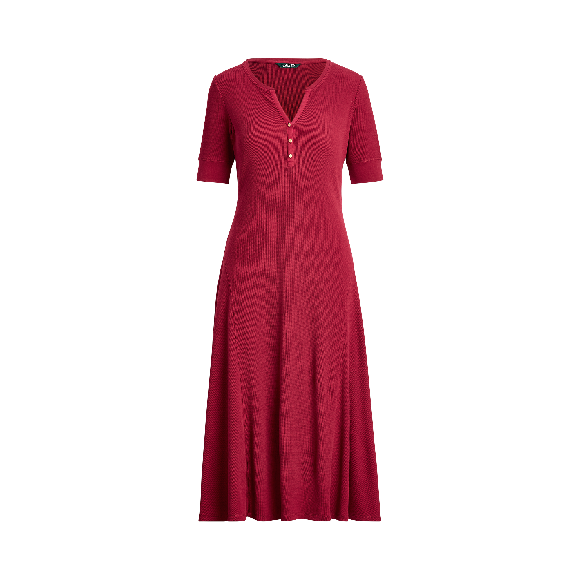 Ralph Lauren Cotton Fit-and-Flare Dress. 1