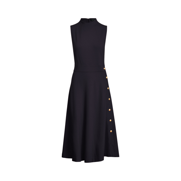 ralph lauren button trim ponte dress