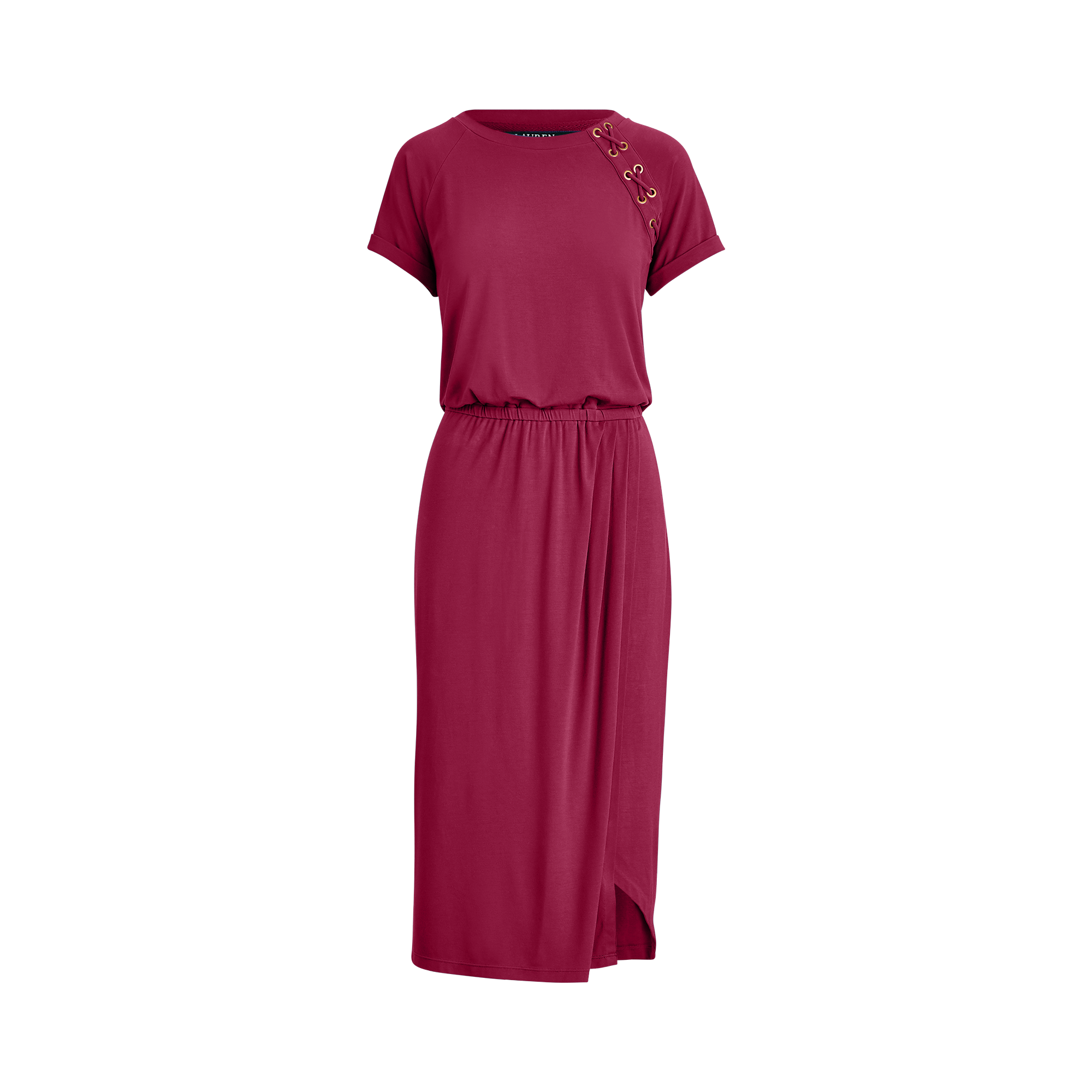 Ralph Lauren Lace-Up Jersey Dress. 1