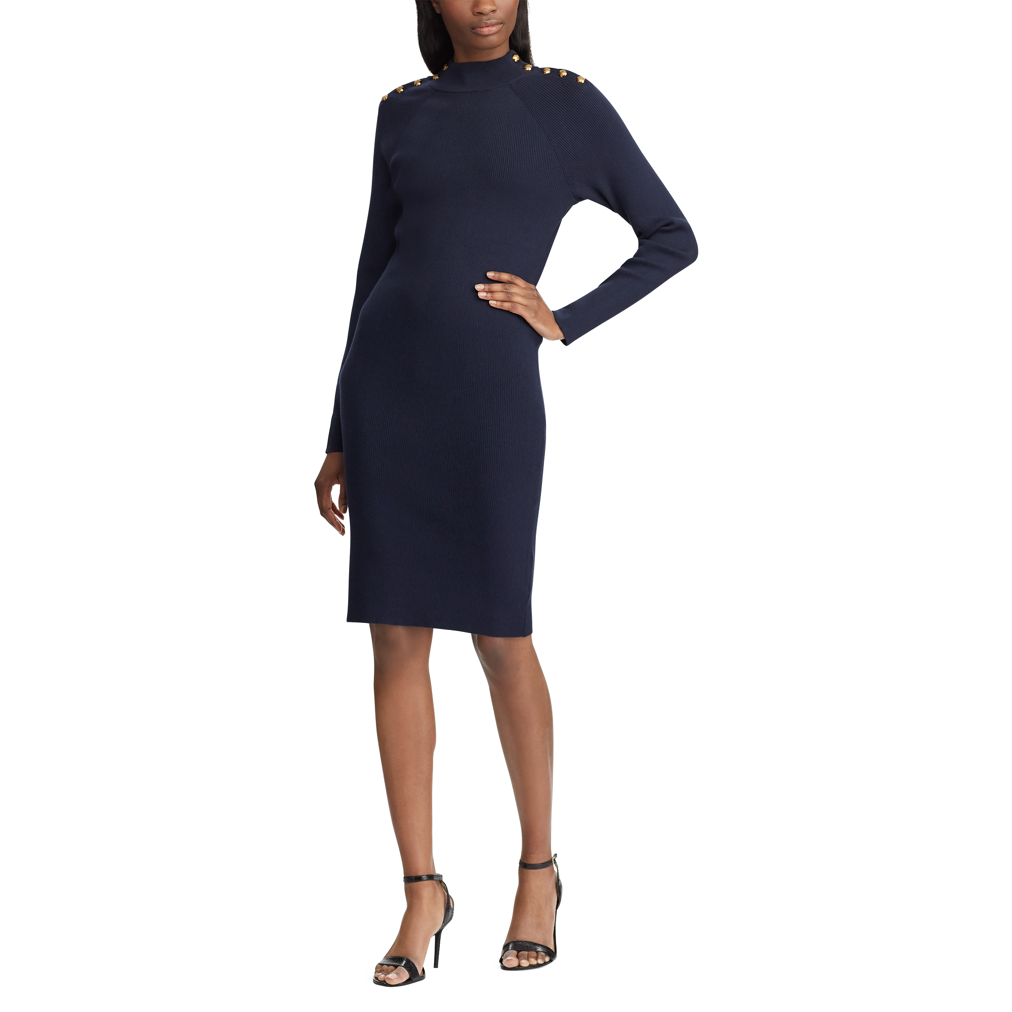 Ralph Lauren Cotton-Blend Sweater Dress. 2