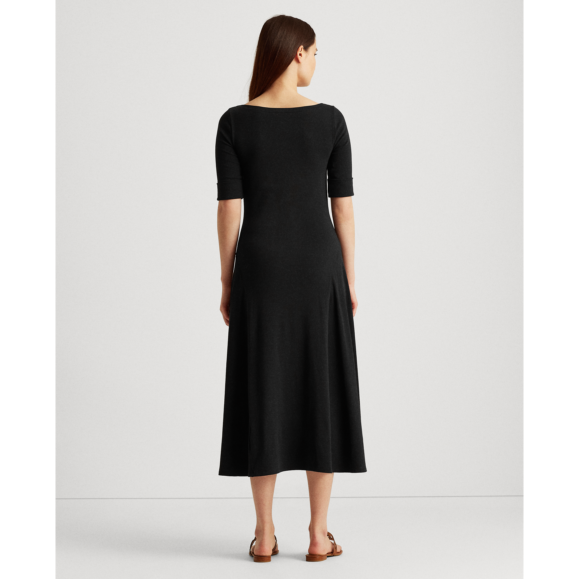 Ralph Lauren Cotton Fit-and-Flare Dress. 4