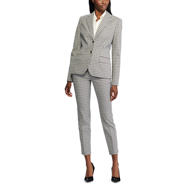 glen plaid skinny pants