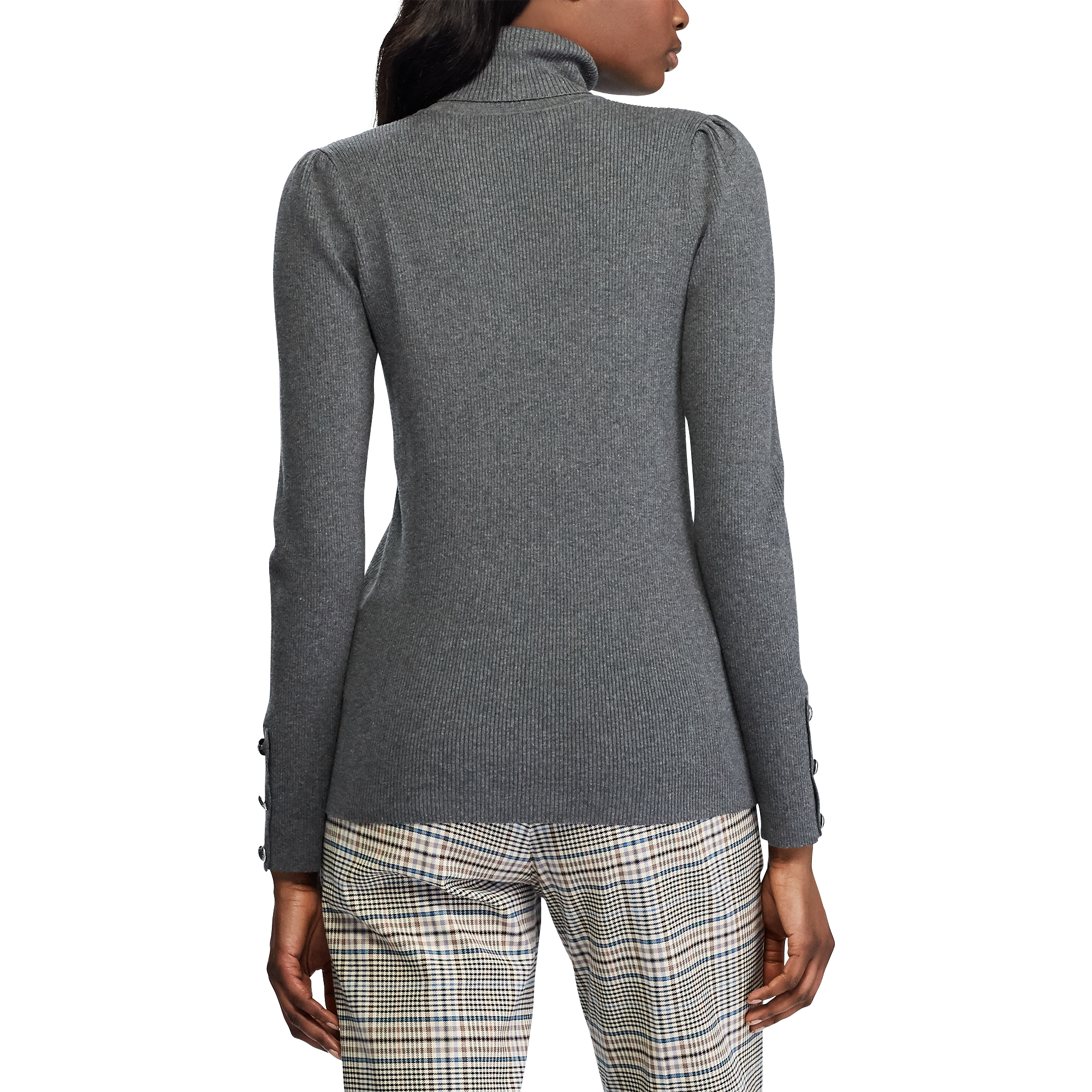 Ralph Lauren Puff-Sleeve Turtleneck Sweater. 4
