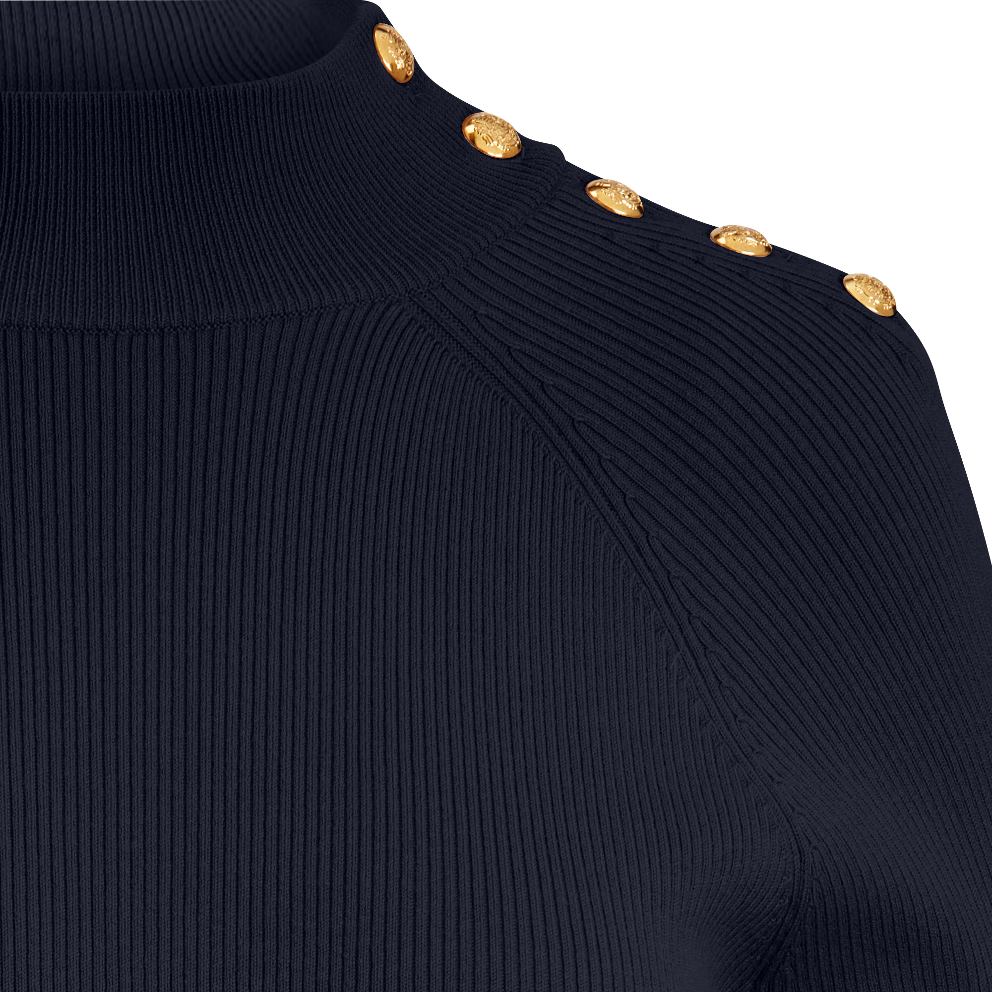 Ralph Lauren Button-Trim Mockneck Sweater. 5
