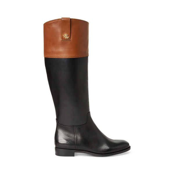 ralph lauren tall black boots