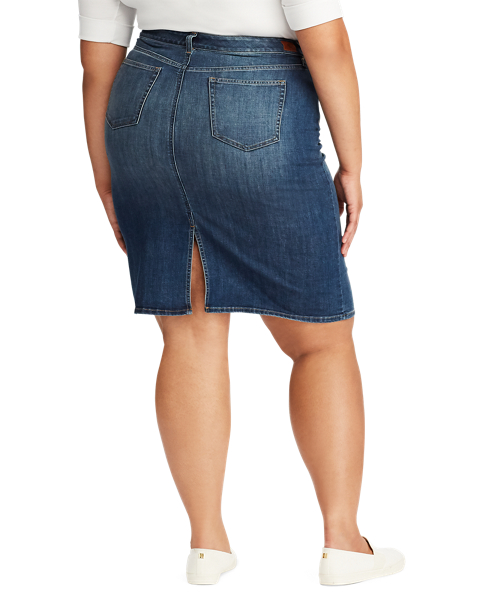 Lauren Woman Curvy Denim Skirt 4