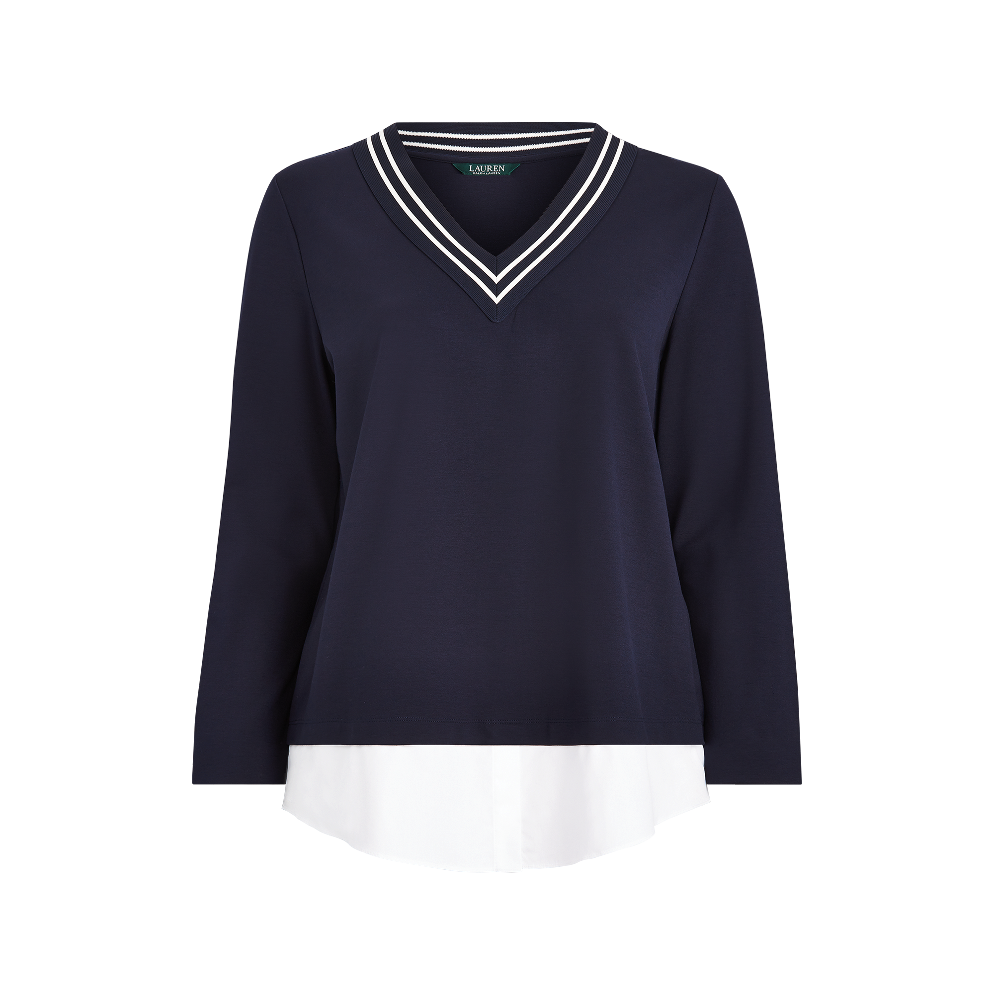 Ralph Lauren Layered Cricket Sweater. 1