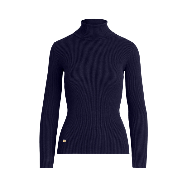 Stretch Cotton Turtleneck