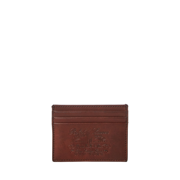 Ralph Lauren Heritage Full-grain Card Case In Brown