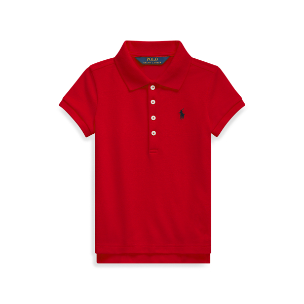 Stretch Cotton Mesh Polo Shirt