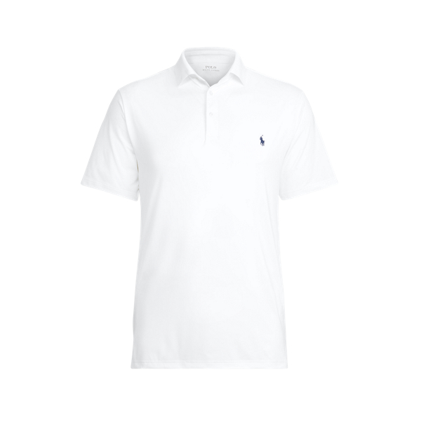 Polo Ralph Lauren Performance Jersey Polo Shirt In Pure White