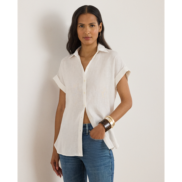 Linen Dolman Sleeve Shirt