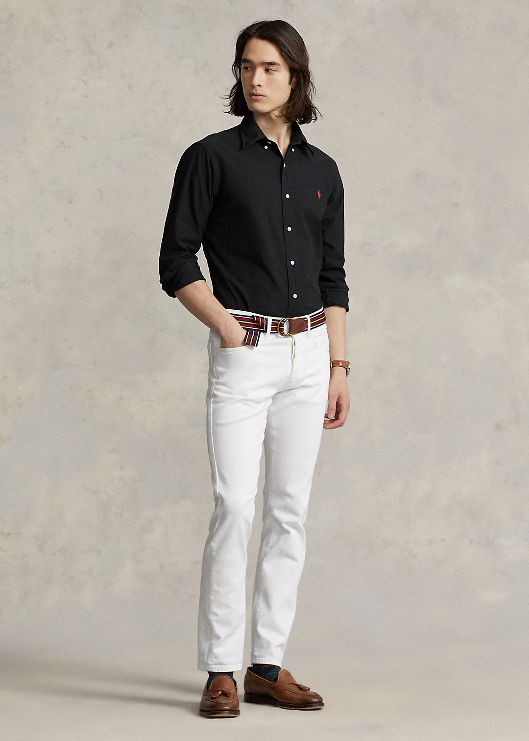 Polo Ralph Lauren Custom fit geverfd Oxford overhemd 3