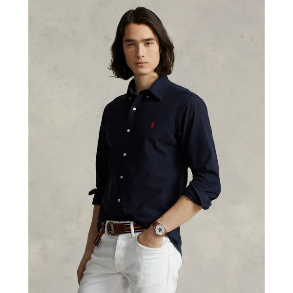 Garment-dyed and washed, this cotton shirt offers a broken-in look and feel from day one.