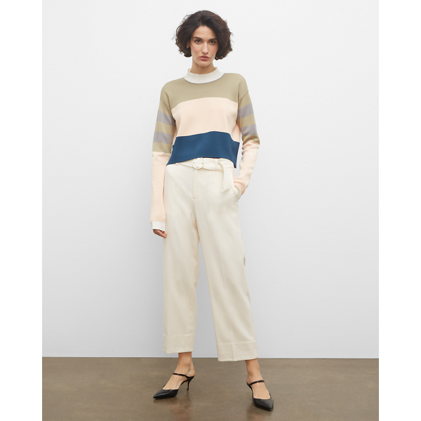 Image of Club Monaco Ecru Enamel Ring Pants in Size