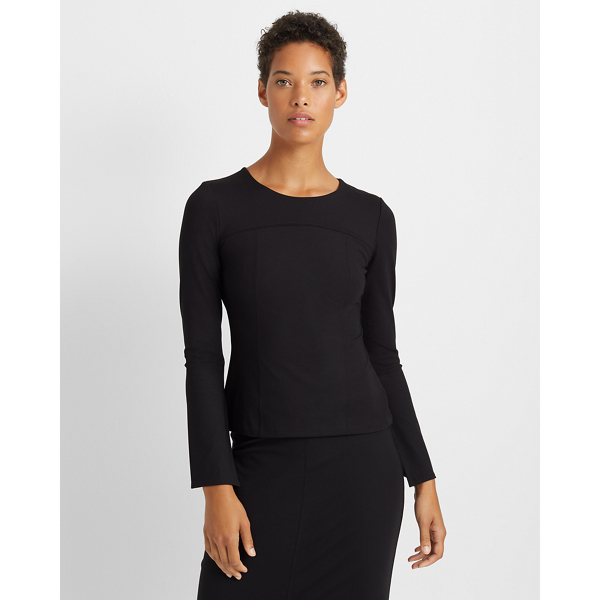 Image of Club Monaco Black Flare Sleeve Top in Size XS