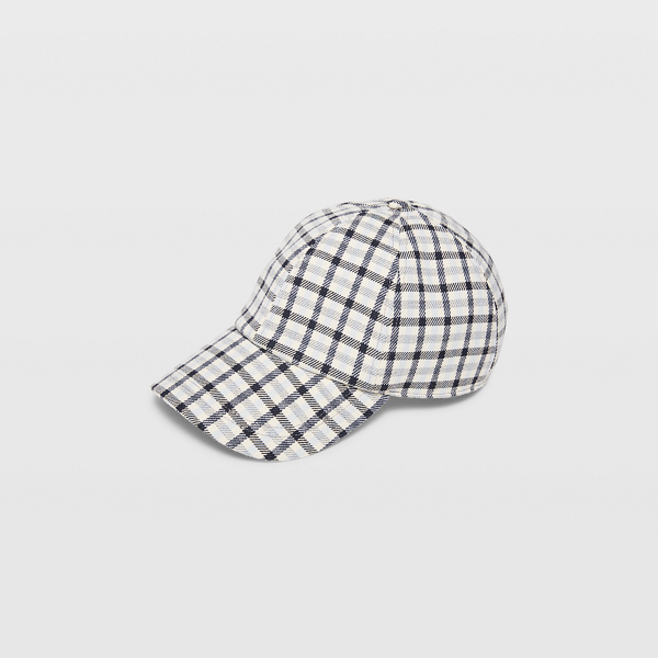 plaid baseball cap