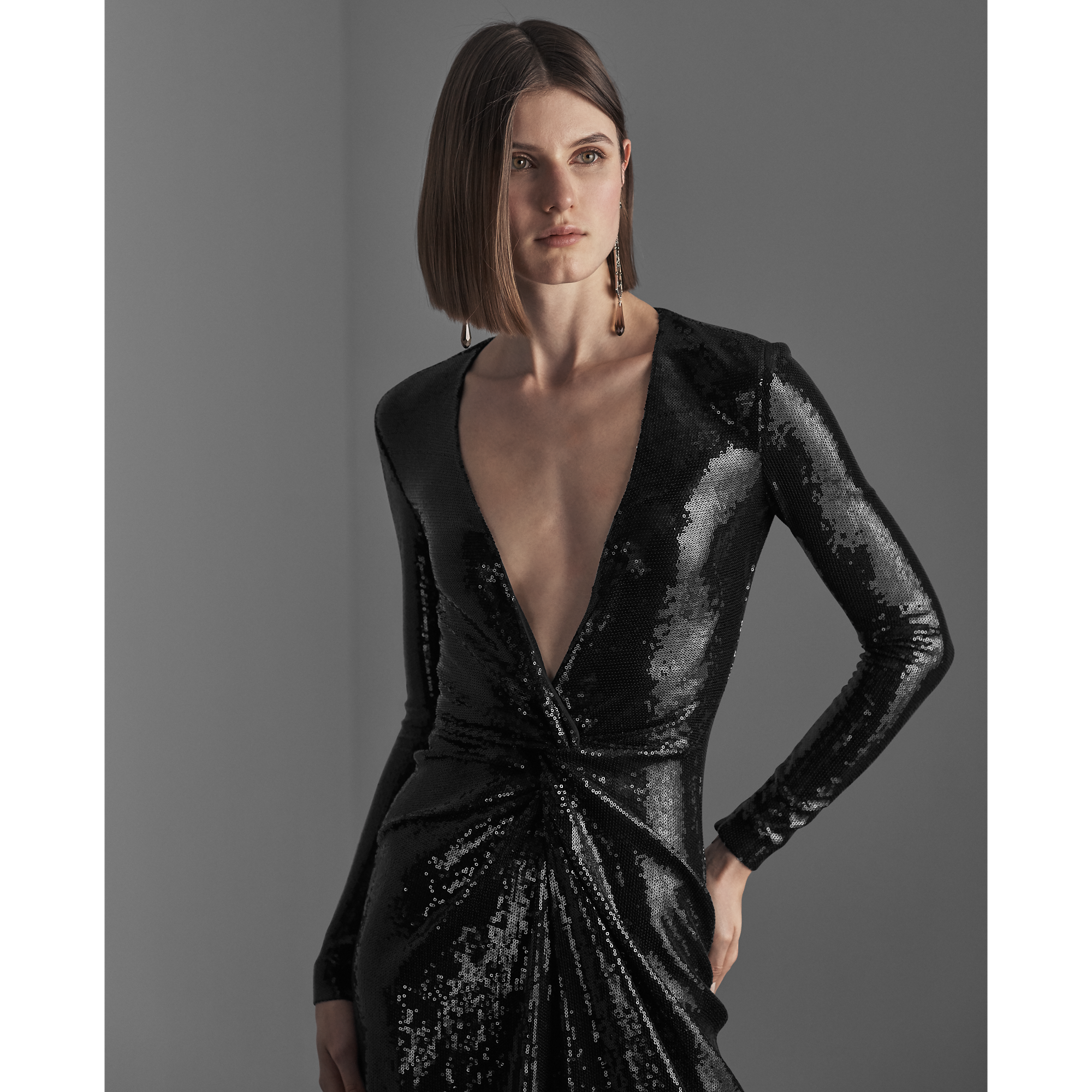 Ralph Lauren Stellan Sequined Midi Dress. 4