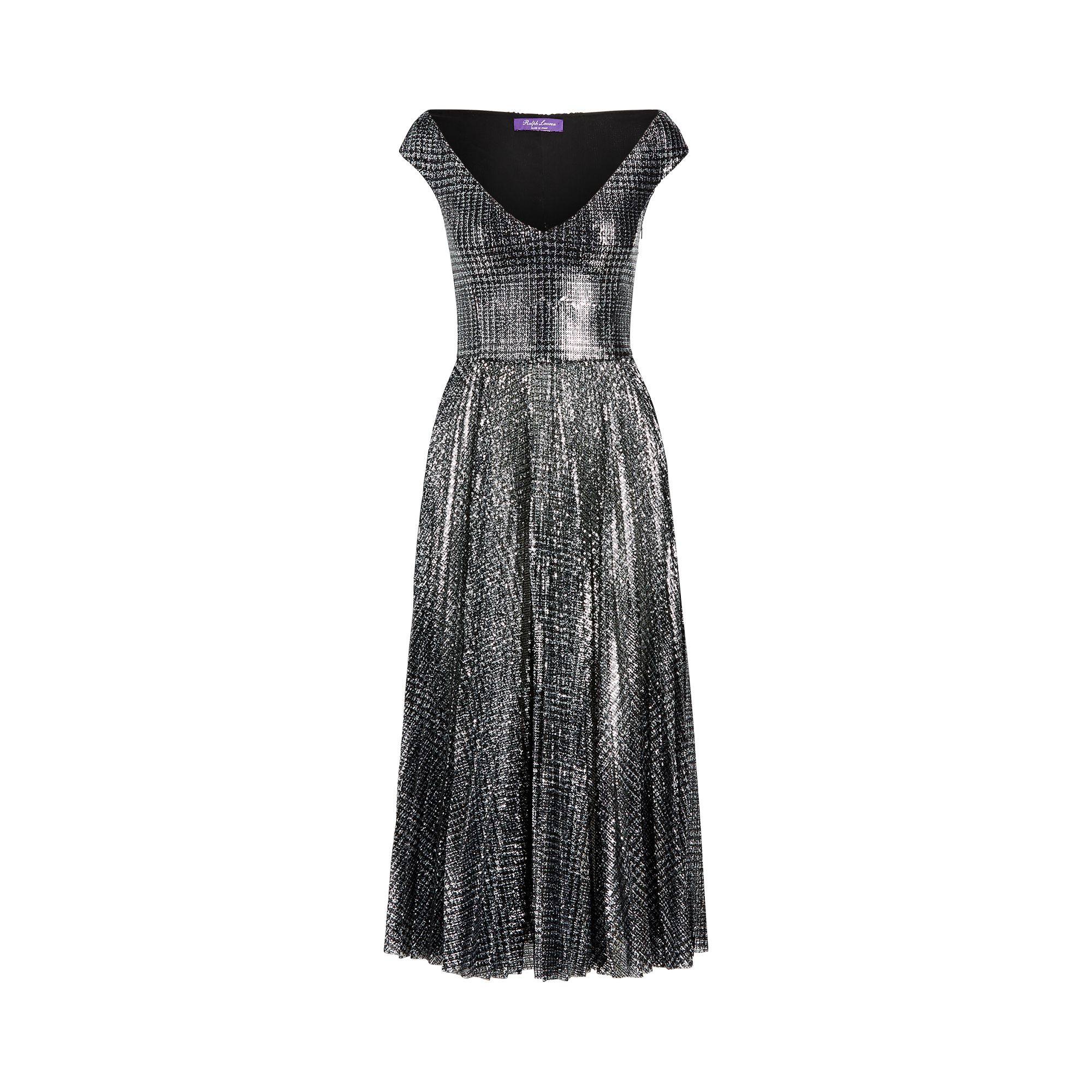 Ralph Lauren Fonda Sequined Plaid Dress. 2