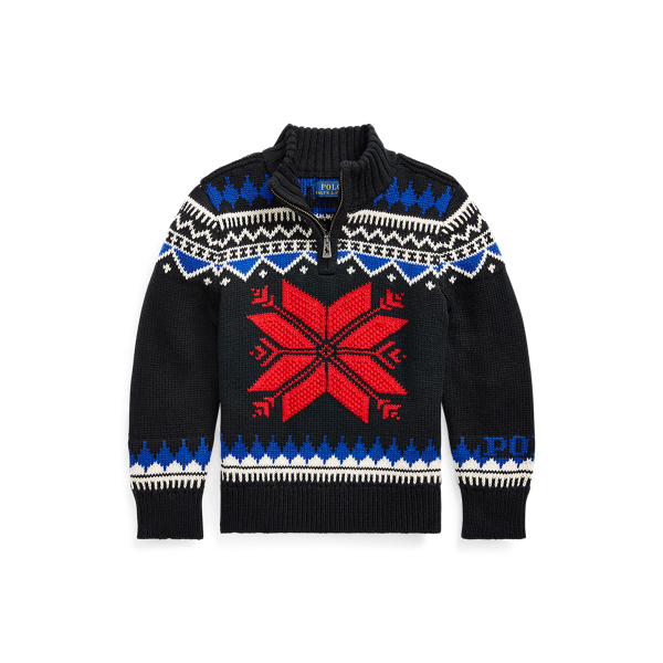 Snowflake Cotton-Blend Sweater