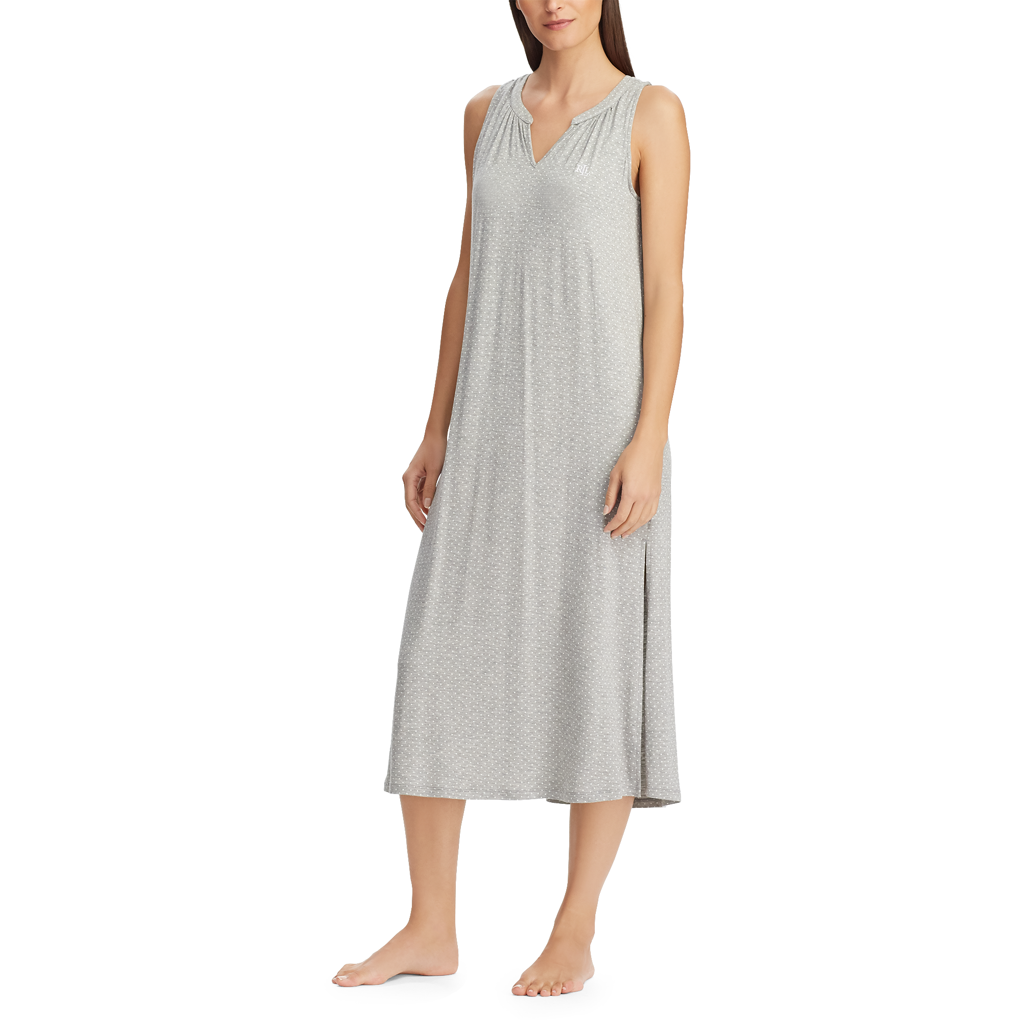 Ralph Lauren Dot-Print Stretch Nightgown. 3