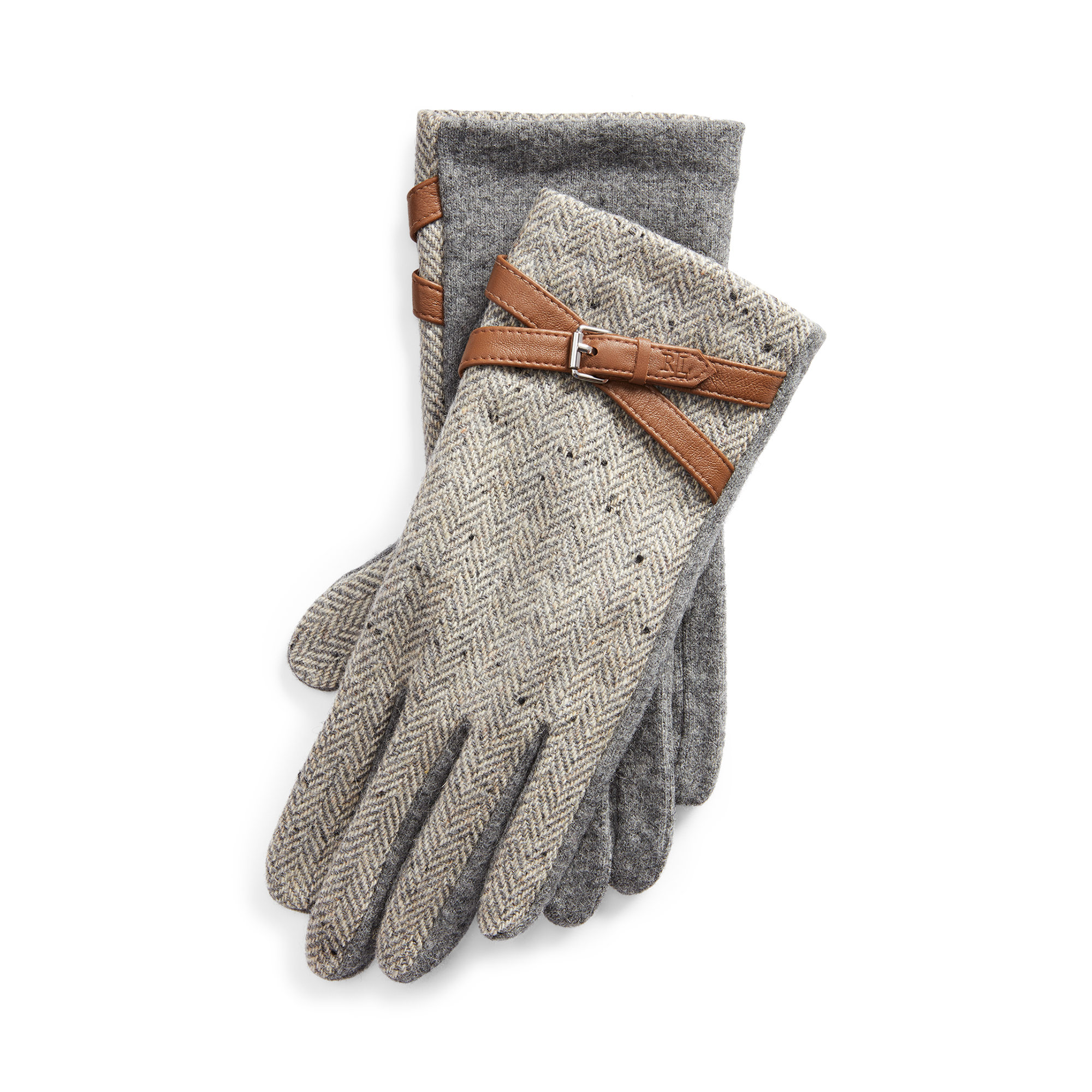 Ralph Lauren Cross-Belt Wool-Blend Gloves. 1