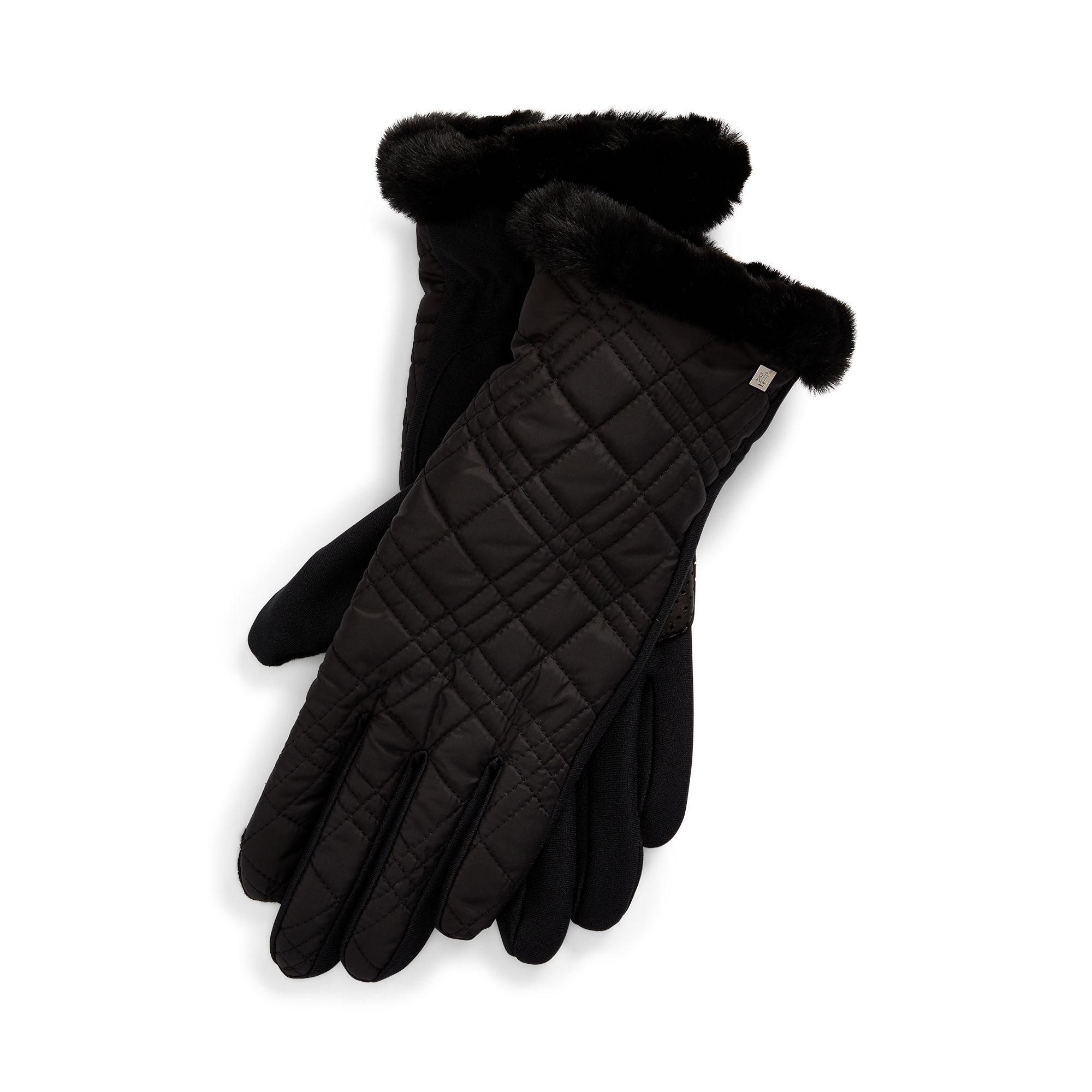 Ralph Lauren Fleece-Lined Quilted Gloves. 1