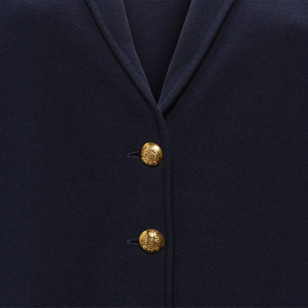 Shop Ralph Lauren Combed Cotton Blazer In Polo Black
