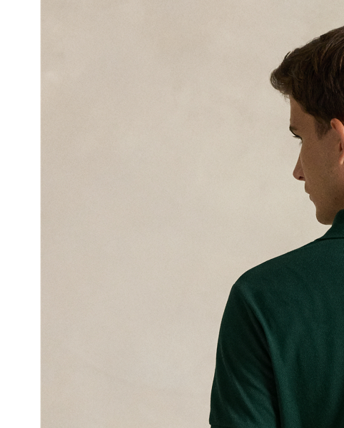 An American style standard since 1972, the Polo shirt has been imitated but never matched. Over the decades,  Ralph Lauren Lauren has re-imagined his signature style in a wide array of colours and fits, yet all retain the quality and attention to detail of the iconic original. This trim version is made from our highly breathable cotton mesh, which offers a textured look and a soft feel.