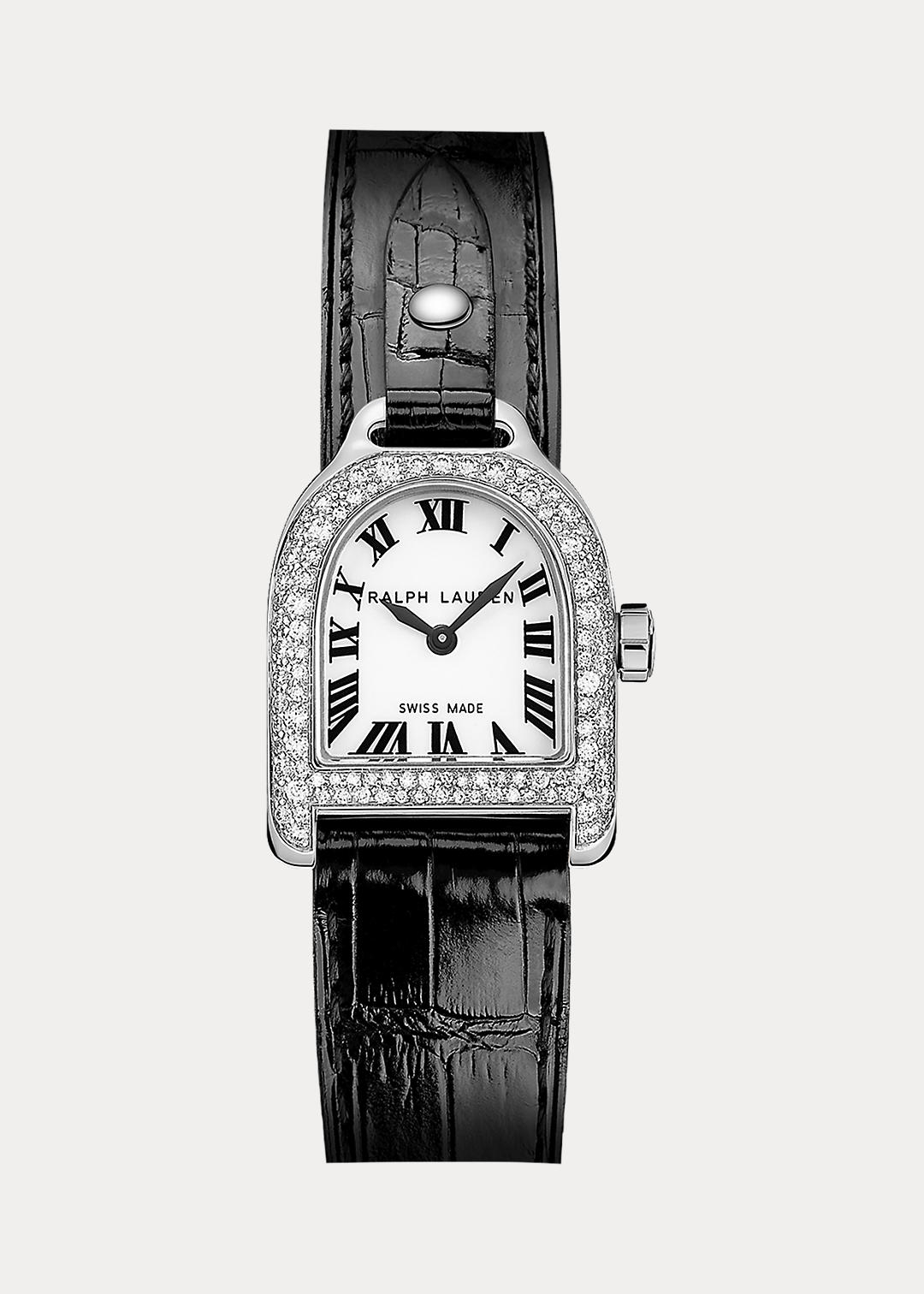 The Stirrup Collection Mini staal en diamanten horloge 1
