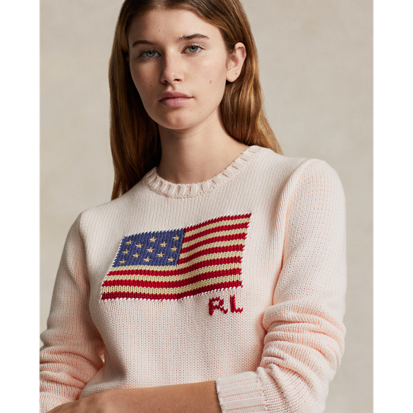 Pink Pony Flag Cotton Sweater