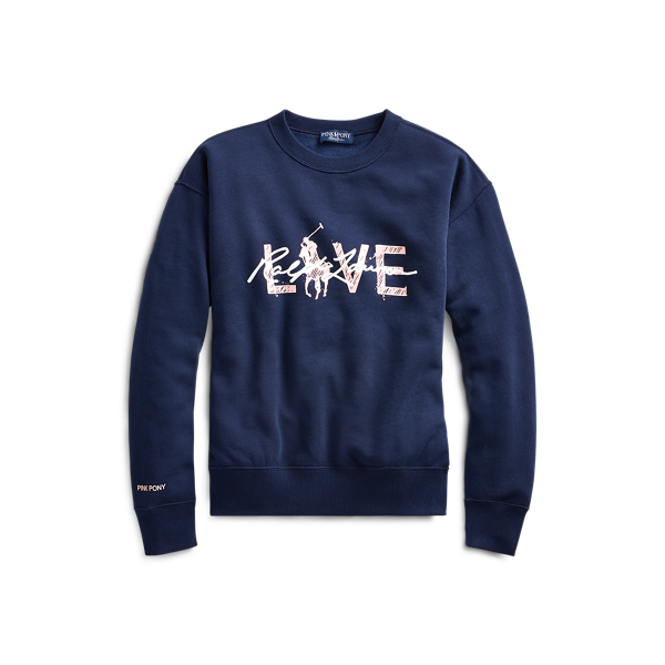 Fleece-Sweatshirt mit Pink Pony