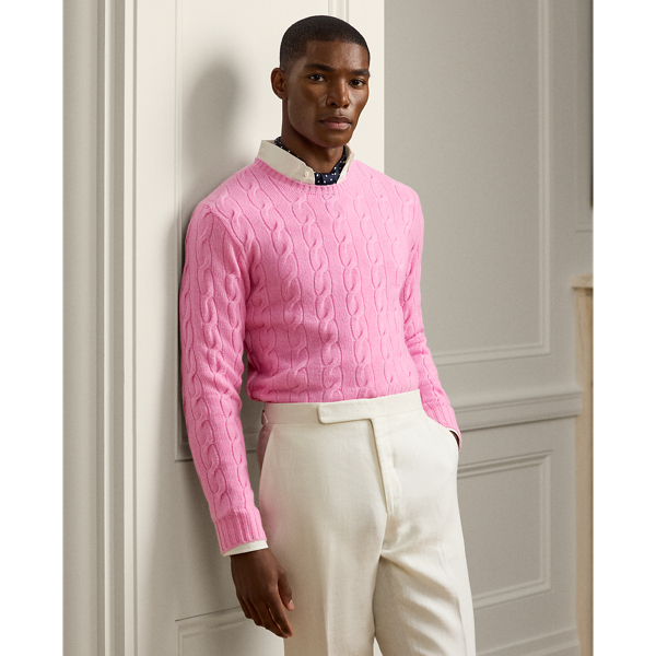 Men's Pink Sweaters, Cardigans, & Pullovers | Ralph Lauren