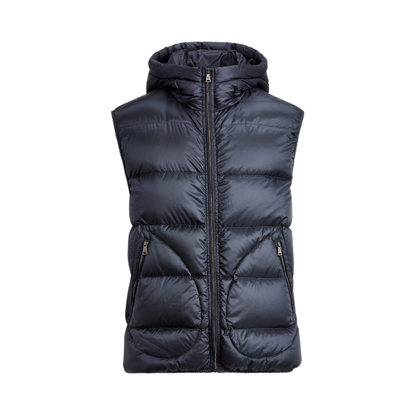 black polo puffer vest