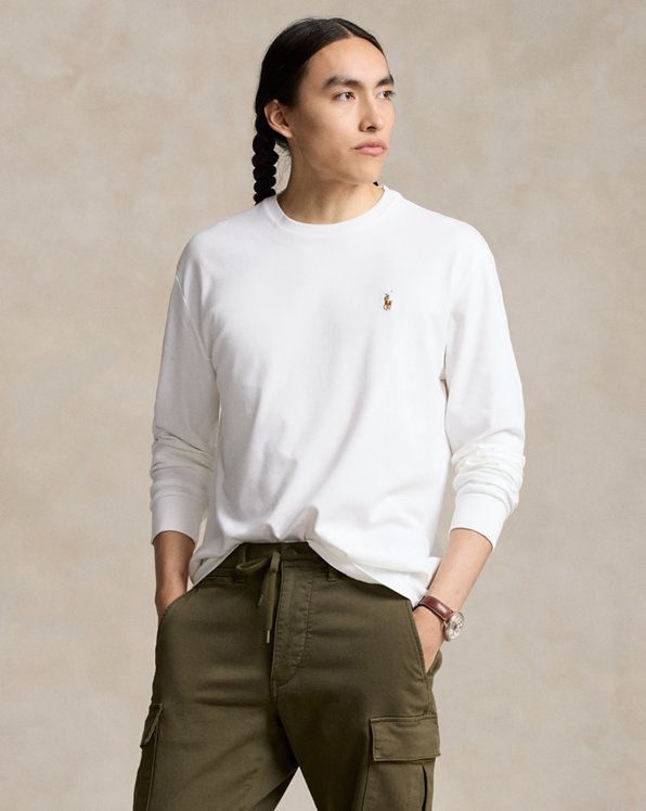 Men's White Long Sleeve Tees T-shirts | Ralph Lauren