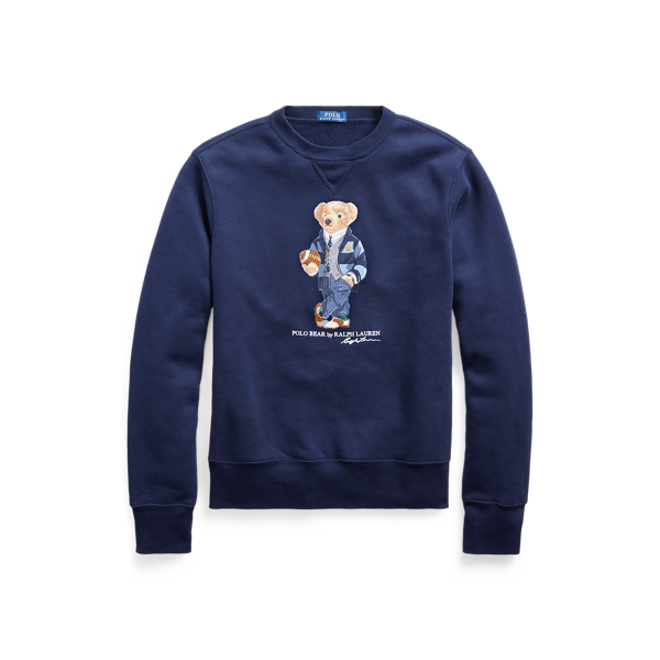 men's polo bear fleece sweatshirt