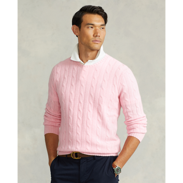 Polo Ralph Lauren Cotton V-neck Sweater In Pink For Men