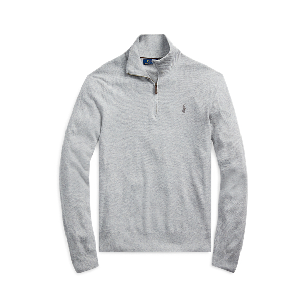 ralph lauren half zip jumper grey