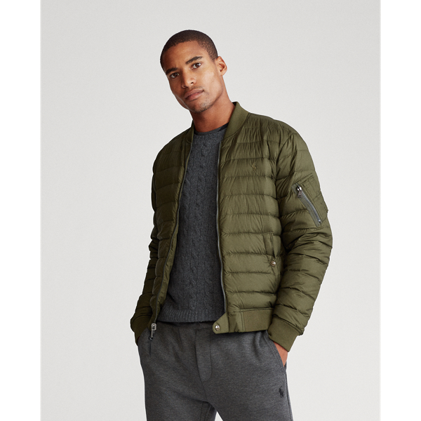 polo ralph lauren grey bomber jacket