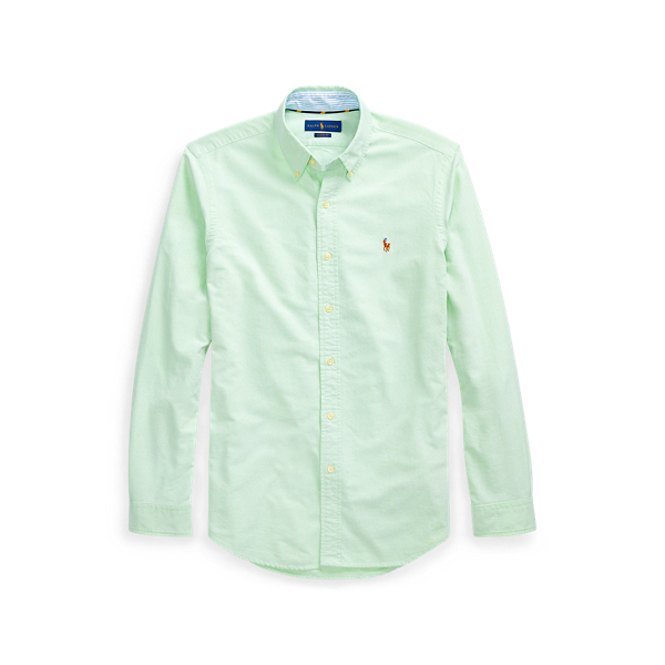 Ralph Lauren Slim Fit Oxford Shirt In Lime