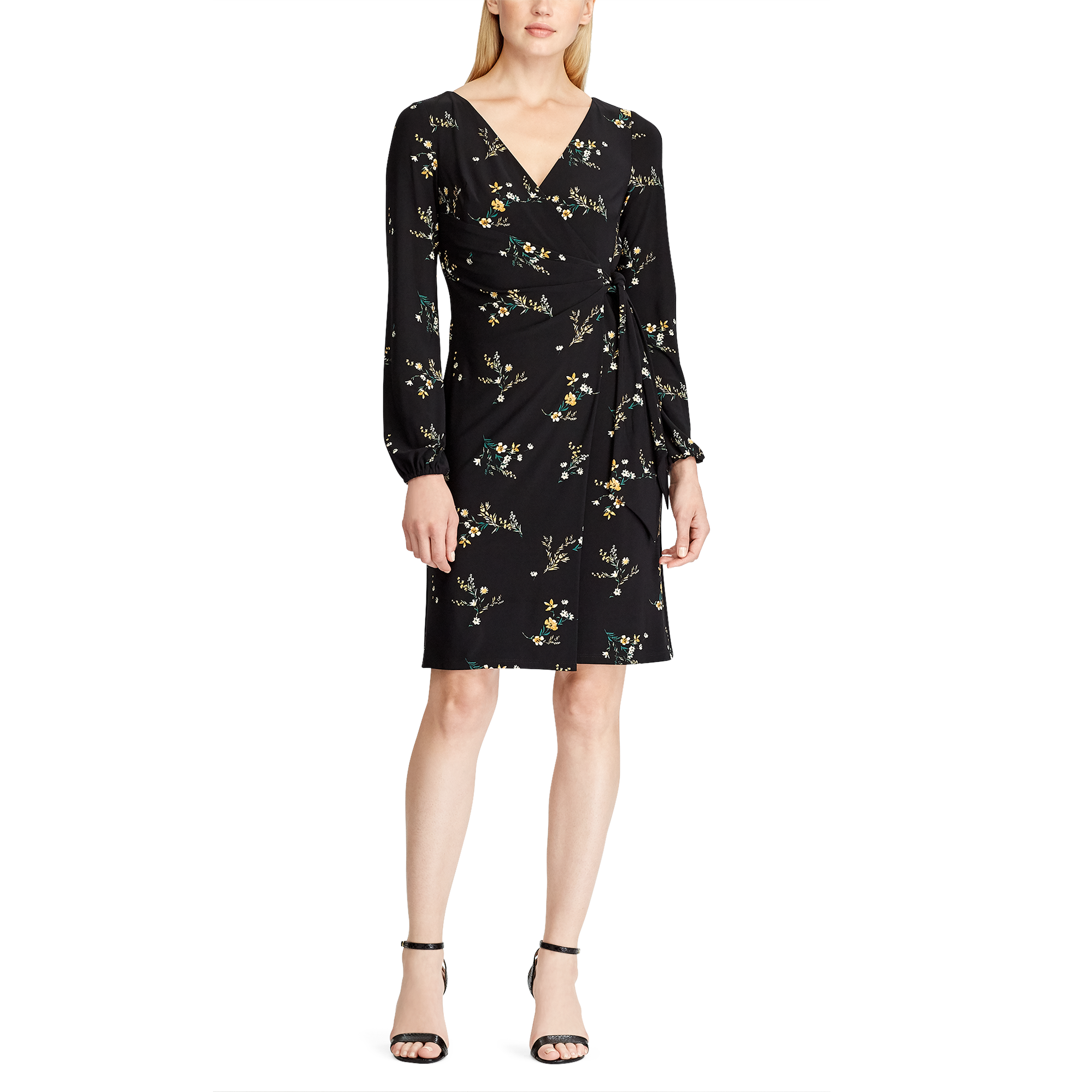 Ralph Lauren Floral Tie-Front Jersey Dress. 2