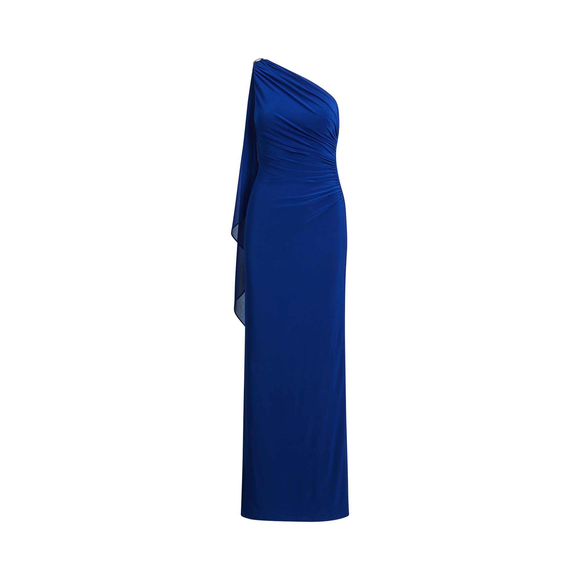 Ralph Lauren Georgette-Cape Jersey Gown. 1
