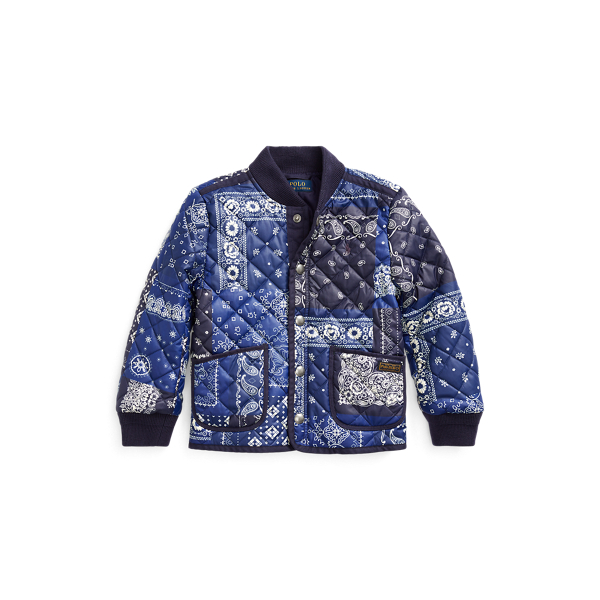 Bandanna-Print Baseball Jacket