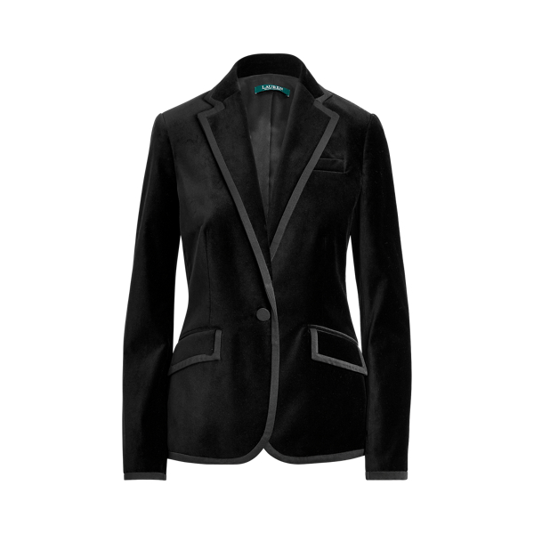 ralph lauren black velvet blazer