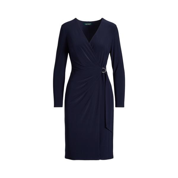 ralph lauren wrap front jersey dress