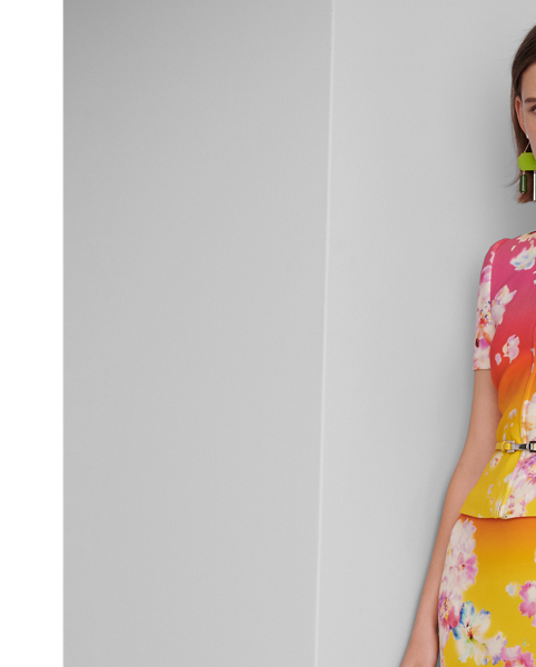 Cynthia Ombr&eacute; Wool Skirt