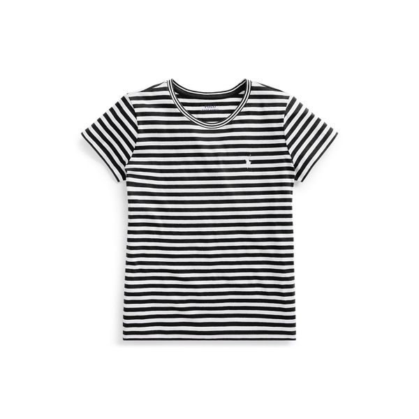 Gestreiftes Rundhals-T-Shirt