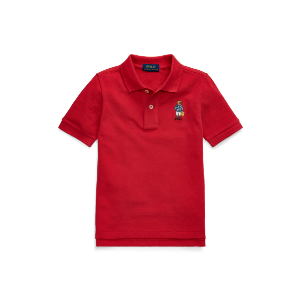 Beach Bear Cotton Mesh Polo