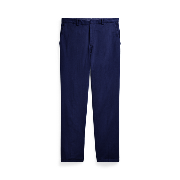 Pantalon chino stretch teint en pièce