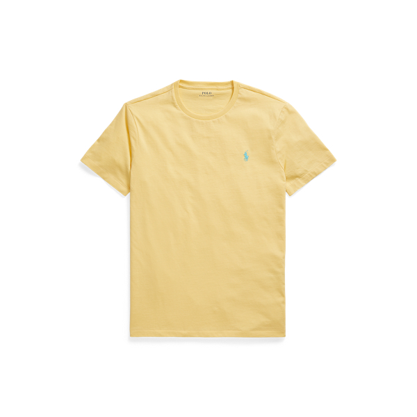 Ralph Lauren Custom Slim Fit Jersey Crewneck T-shirt In Empire Yellow
